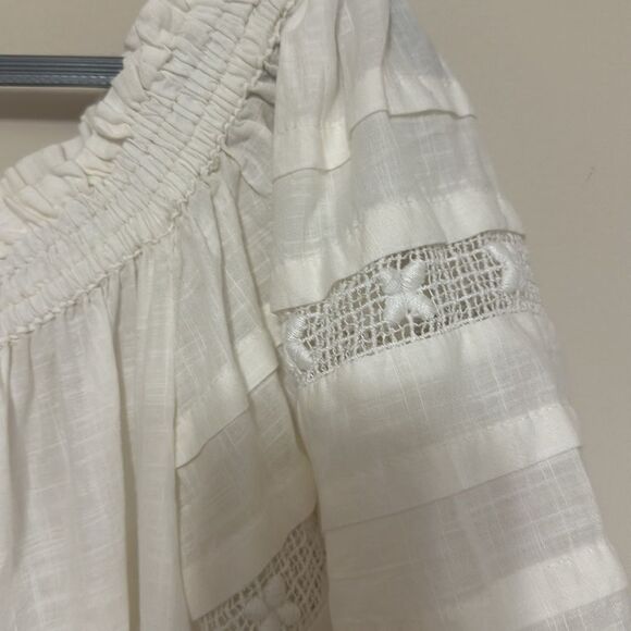 Free People Women's White Sounds of Summer Tunic Top - Picture 3 of 6